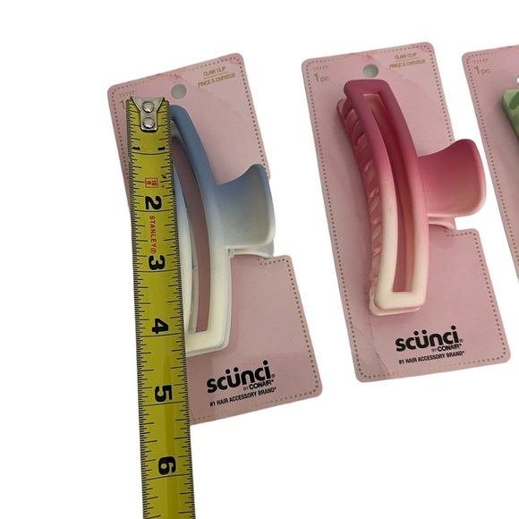 Scunci By Conair Ombre Hair Claw Clip Ponytail Bundle 3 - Picture 3 of 5